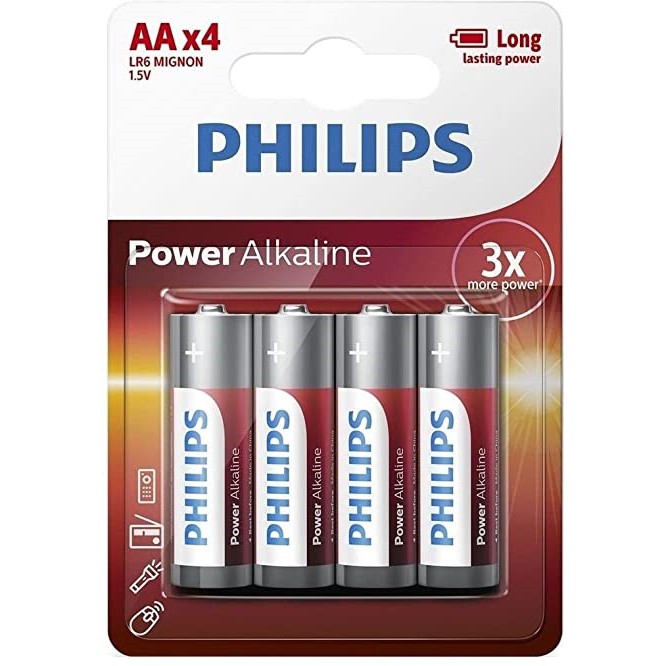 Bộ 4 Pin AA Power Alkaline Philips LR6P2B 97