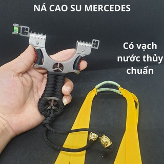 Ná Cao Su Mercedes có ngắm vạch nước, Ná Thun Inox 304 Chạc Kẹp – Tặng kèm 2 bộ thun