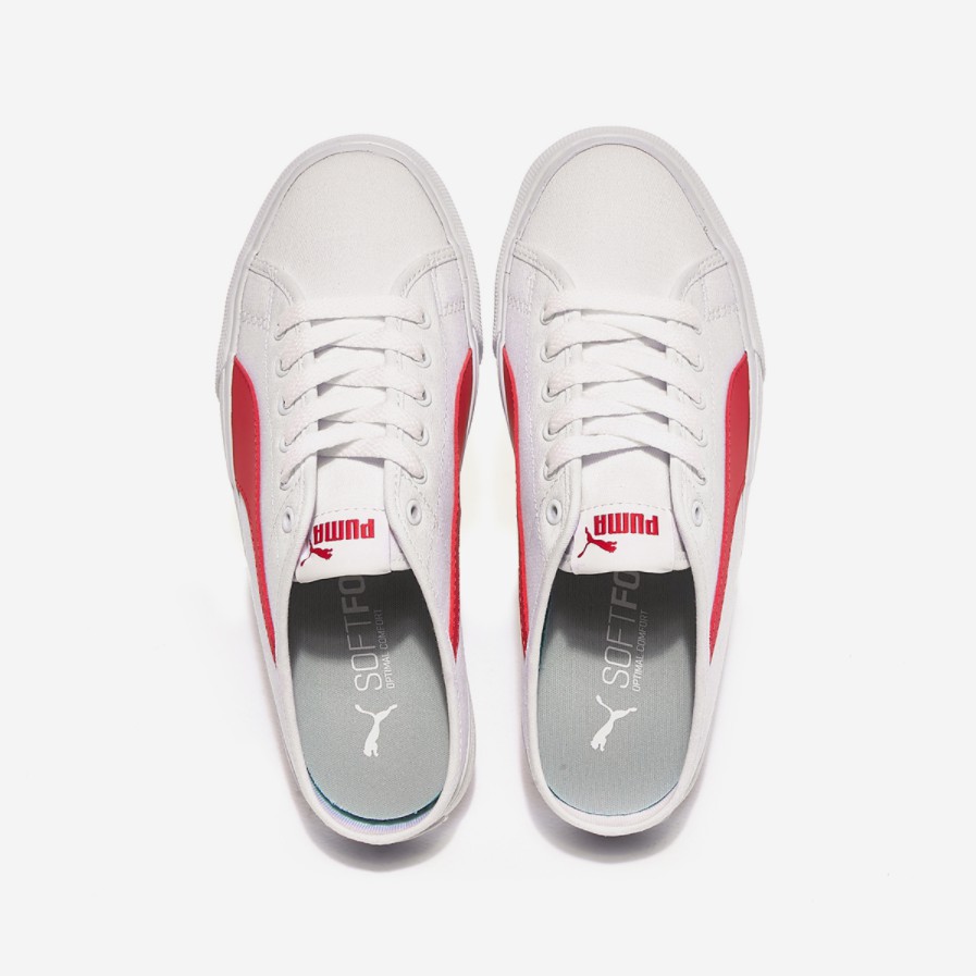 Giày Puma Bari Mule PKI37131805 White-High Risk Red