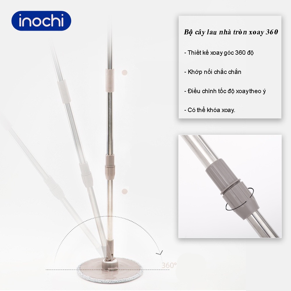 CÂY LAU NHÀ CHỔI LAU thông minh thế hệ mới xoay 360 độ inochi SM-31