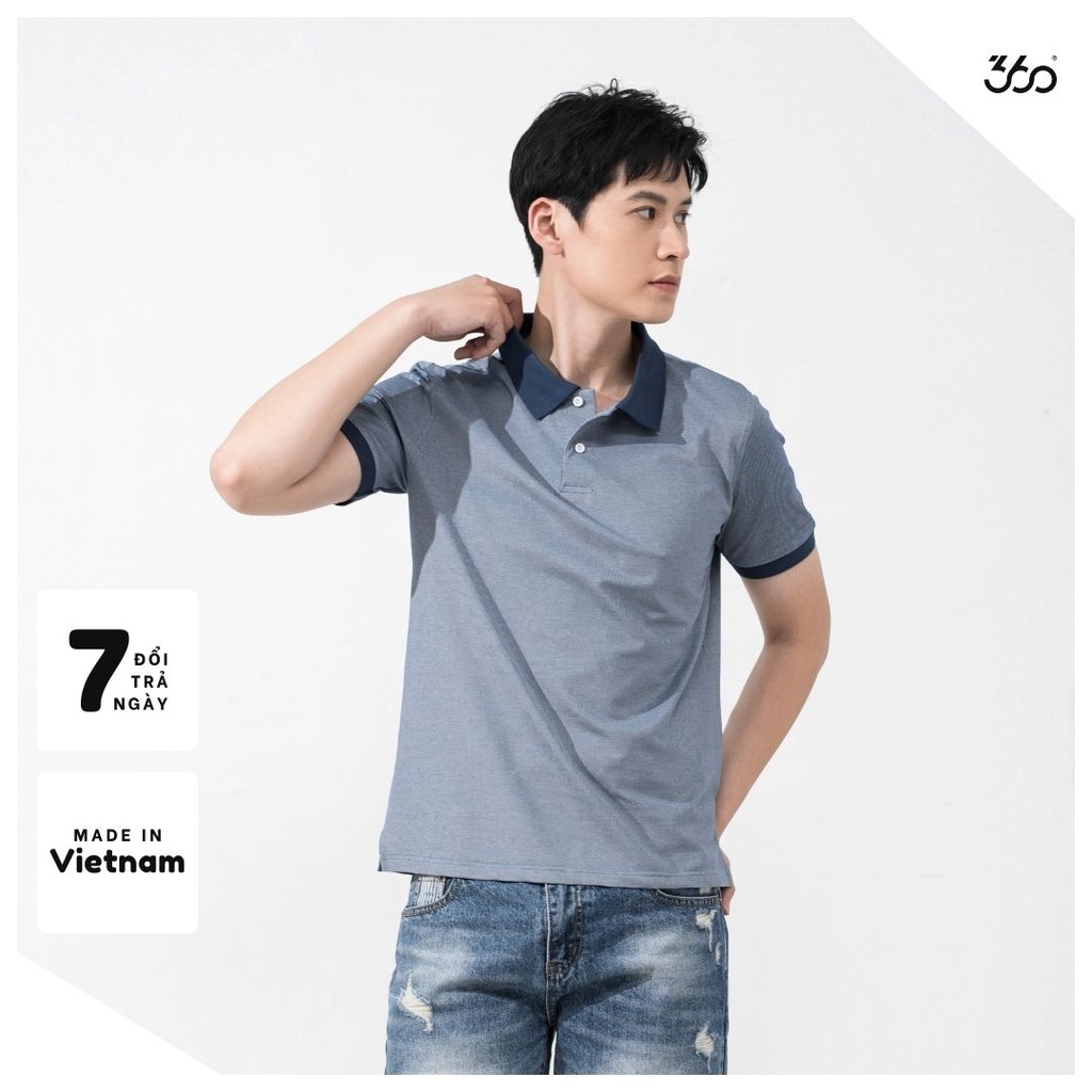 Áo polo nam local brand 360 BOUTIQUE chất liệu cao cấp - Cổ bẻ thấm thoát mồ hôi -  POTTK214