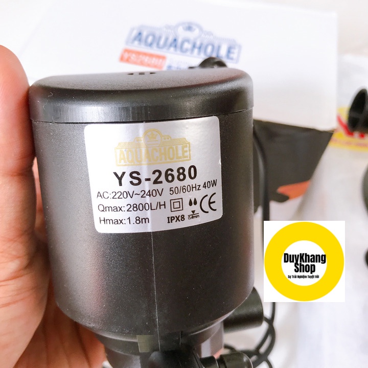 Khi mua Máy Bơm, Máy Lọc Nước 40W Aquachole YS-2680 Cho Hồ Cá Cảnh, Loại Này Chỉ Có Máy,phụ Kiện + Bông