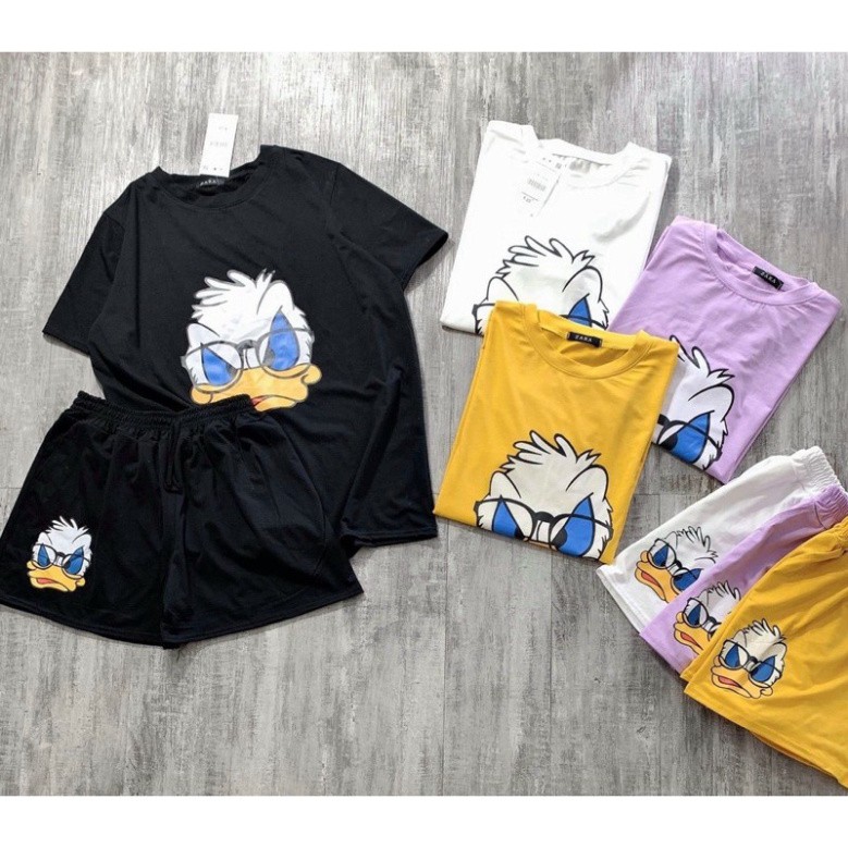 Set Đồ Nữ Set Cộc Tay Hè Vịt Chất Cotton Cực Xinh | BigBuy360 - bigbuy360.vn