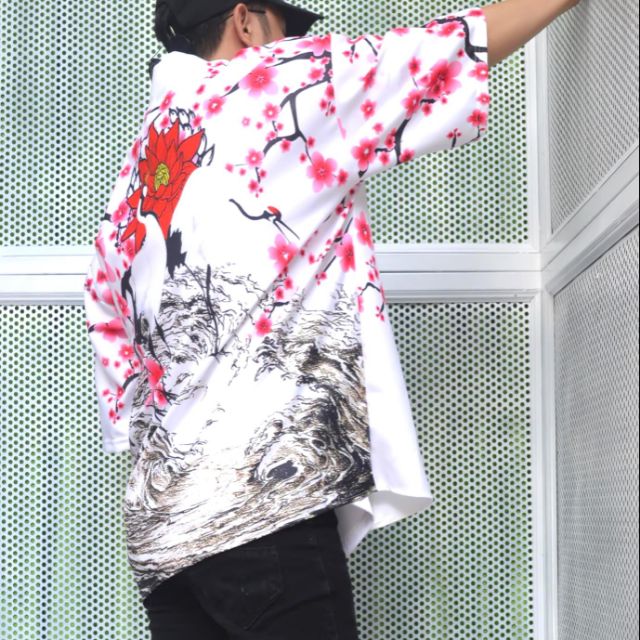 Áo YUKATA JAPAN STYLE Chim Hạc Freesize