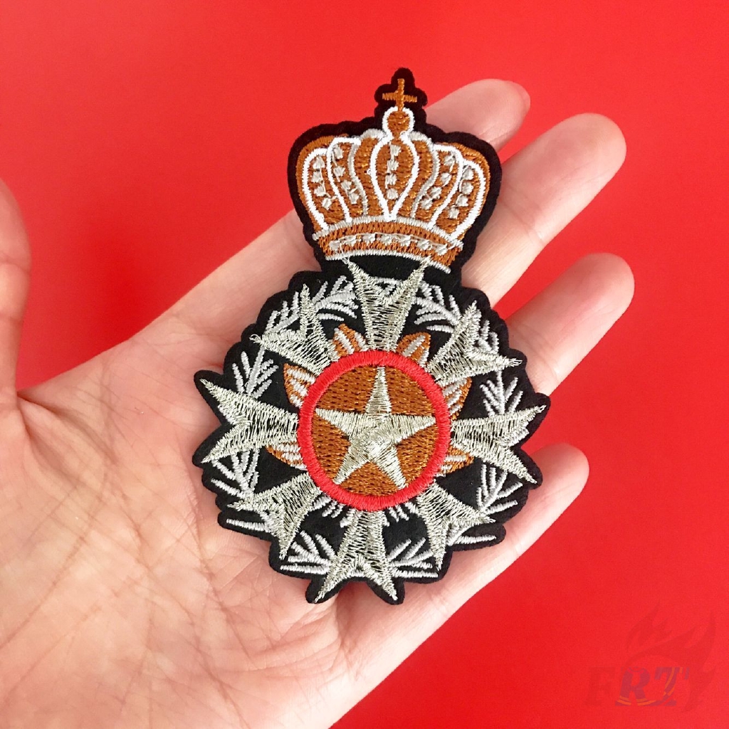 Miếng vá quần áo dạng thêu thiết kế độc đáo（☸ VSCO - Crown Patch ☸）