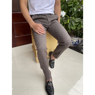 Quần âu kẻ karo  MẪU MỚI  quần tây nam chuẩn thiết kế Hàn Quốc, cực tôn dáng, không bai xù