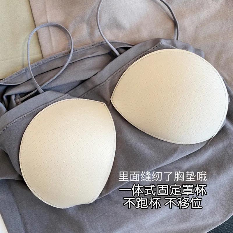 Áo lót nữ bra 2 dây mảnh form croptop chất cotton siêu co giãn có mút ngực YUKAGO S281 | BigBuy360 - bigbuy360.vn