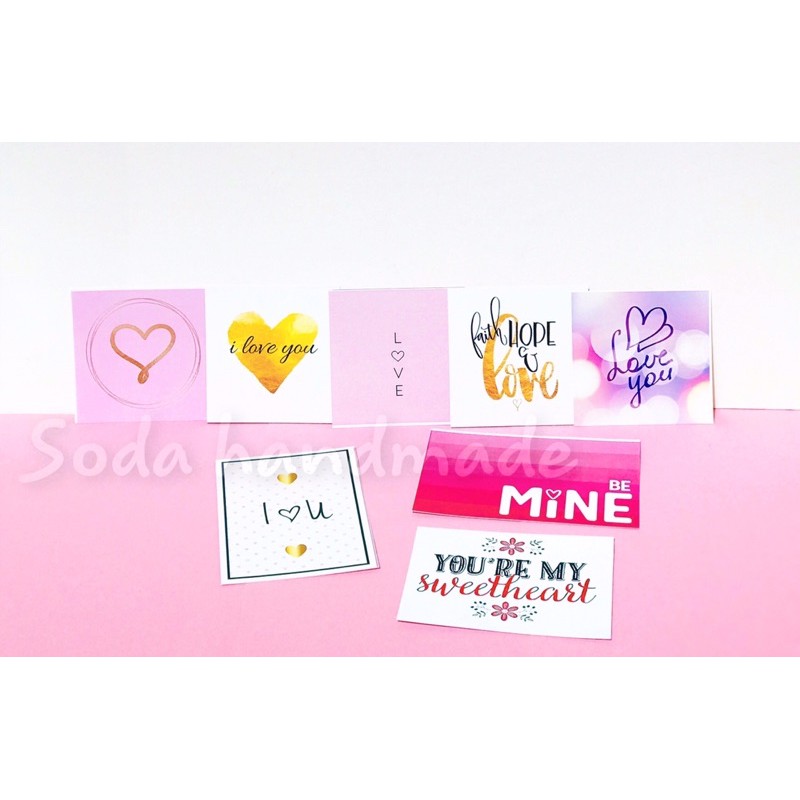 [Nhiều mẫu phía sau ] Love tag card scrapbook