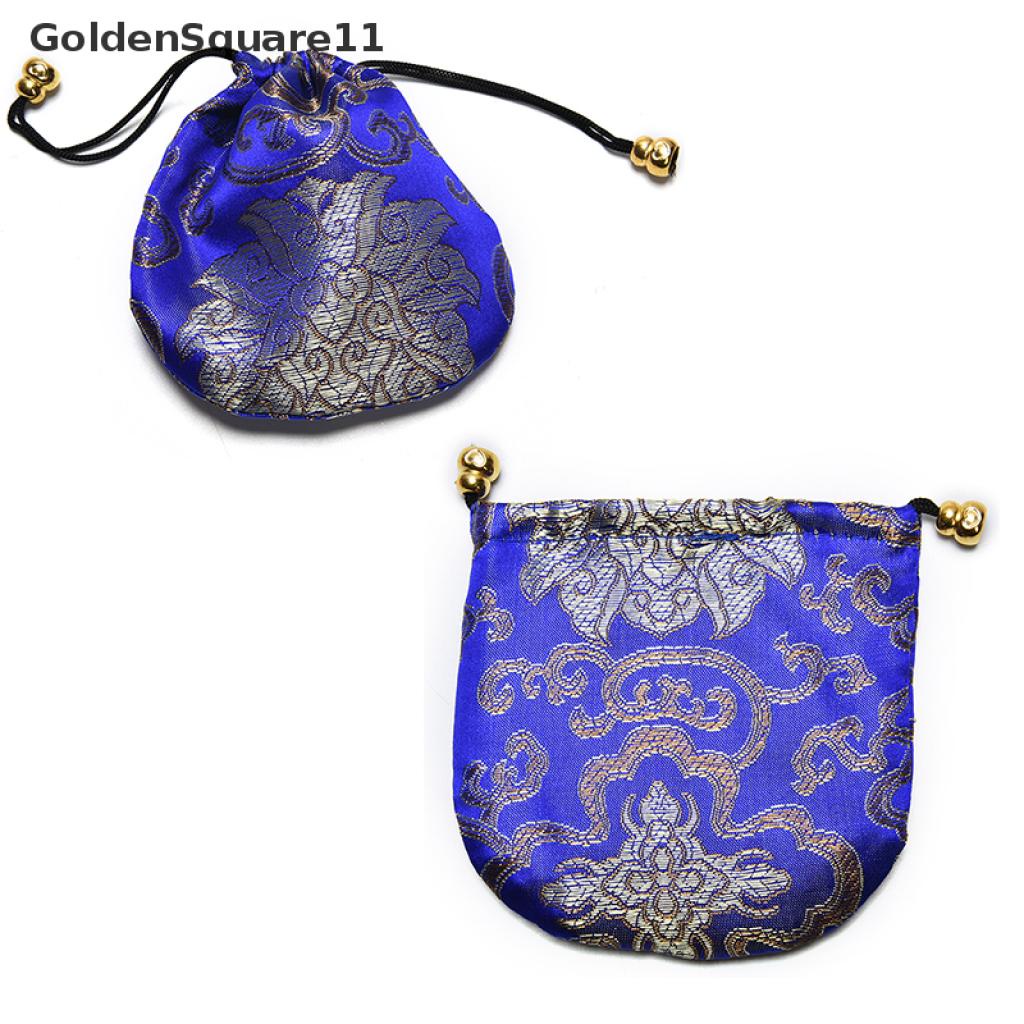 1 Túi Satin Thêu Hình Đám Mây Truyền Thống Trung Hoa Goldsquare11