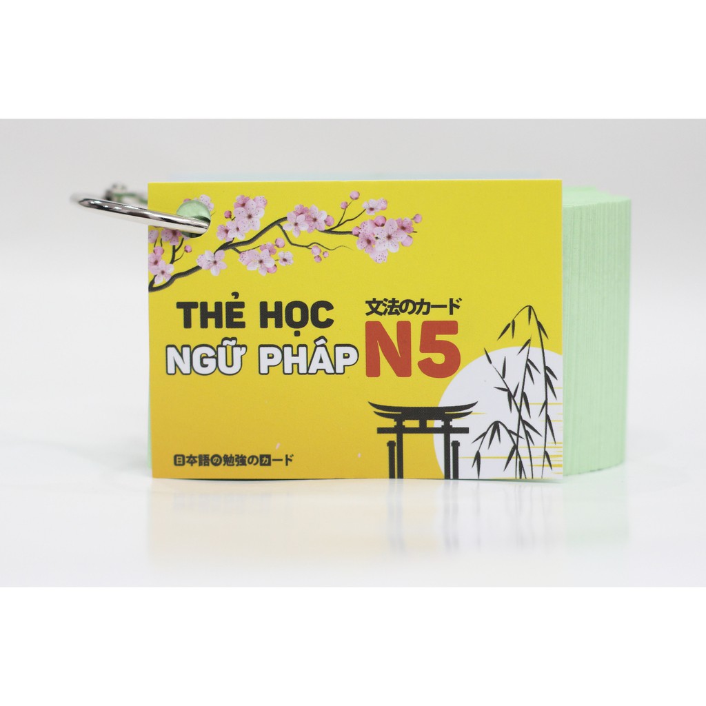 Thẻ Học Ngữ Pháp Tiếng Nhật Sơ Cấp N5 - Flashcards Ngữ Pháp Minna No Nihongo N5 (Tái Bản Mới Nhất)