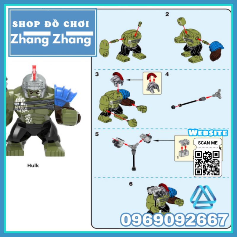 Đồ chơi Xếp hình Thor Ragnarok - Amora Jane Foster - Hulk Loki Sakaarian Vonstagg - Grand Master Minifigures Xinh X0165