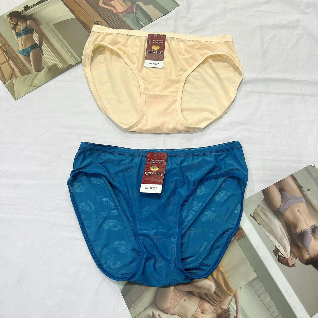Quần lót nữ thun lạnh trơn cao cấp 30137 cạp thấp lưng chất liệu mềm mịn thoáng mát size 50kg-60kg