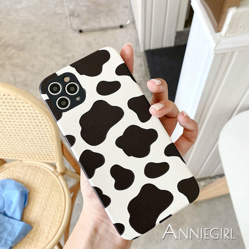 Ốp lưng Silicone Chống Sốc Họa Tiết Đốm Bò Sữa Đáng Yêu Cho Iphone 12 11 Pro Max Xr Xs Max 8 7 Plus | BigBuy360 - bigbuy360.vn