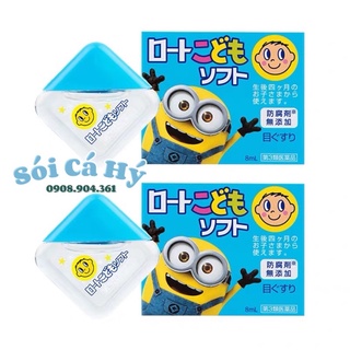 NƯỚC NHỎ MẮT CHO BÉ ROHTO 8ML (KÈM HỘP ĐỰNG DỄ THƯƠNG) - HÀNG NHẬT NỘI ĐỊA