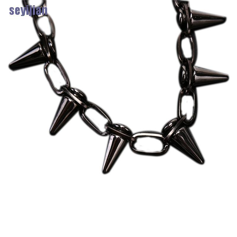 Vòng cổ choker đinh tán phong cách punk rock thời trang