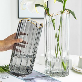 Lọ hoa thủy tinh-Bình cắm hoa cao cấp phong cách Châu Âu