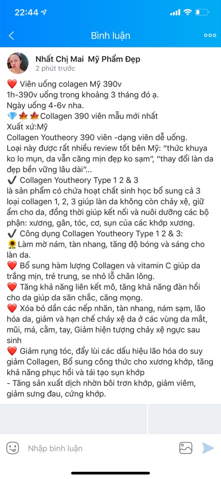 Viên uống bổ xung colagen mỹ youtheory hàng chính hãng mỹ [Hộp 390 Viên]