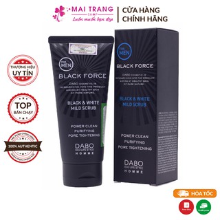 Sữa rửa mặt loại sạch bụi bẩn và ngừa mụn dành cho nam dabo black force 120ml
