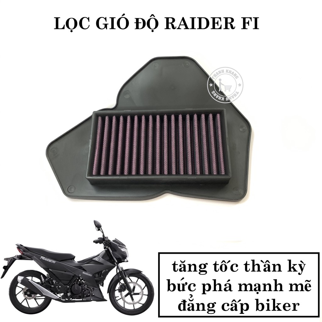 Lọc gió độ cải thiện động cơ xe Raider, Satria FI Thanh Khang CGV84