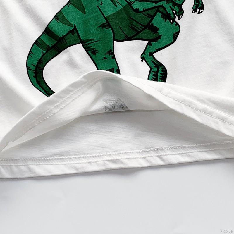 Áo Thun Tay Ngắn In Hình Khủng Long Dễ Thương Cho Bé Trai