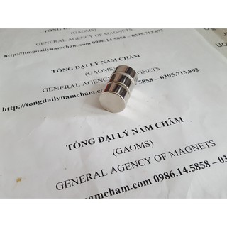 Nam châm viên trắng đất hiếm 20x10mm