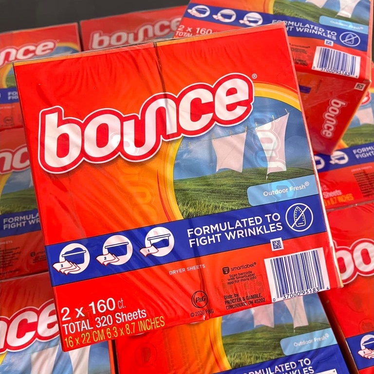 NGUYÊN PACK 2 HỘP Giấy Thơm Bounce 4in1 Mỹ - GIẤY THƠM QUẦN ÁO, TÚI XÁCH, TỦ, XE OTO
