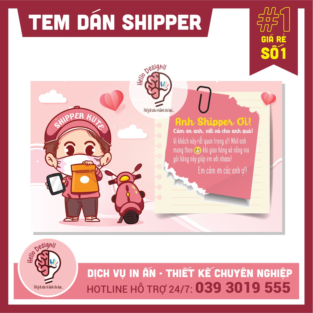 100 Tem Dán Cảm Ơn Shipper, Nhãn Dán Decal Cao Cấp