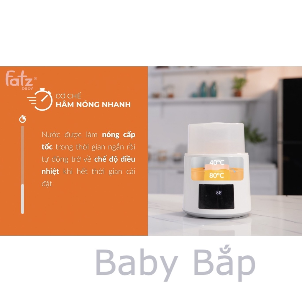 MÁY HÂM SỮA TIỆT TRÙNG ĐIỆN TỬ 4 BÌNH - QUATRO 1 - FATZ BABY FB3015CY