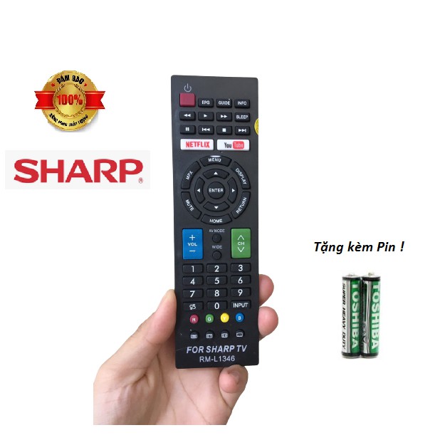 Điều khiển tivi sharp L1346 ngắn,Remote Điều Khiển Tivi Sharp, Hàng tốt