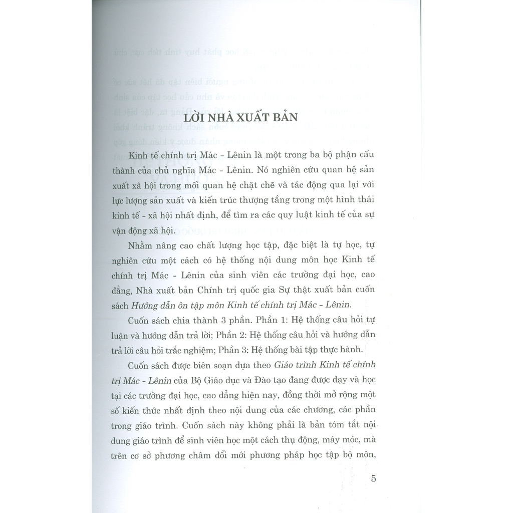 Sách - Hướng Dẫn Ôn Tập Môn Kinh Tế Chính Trị Mác - Lênin