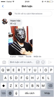 Mặt nạ báo đen black panther Marvel
