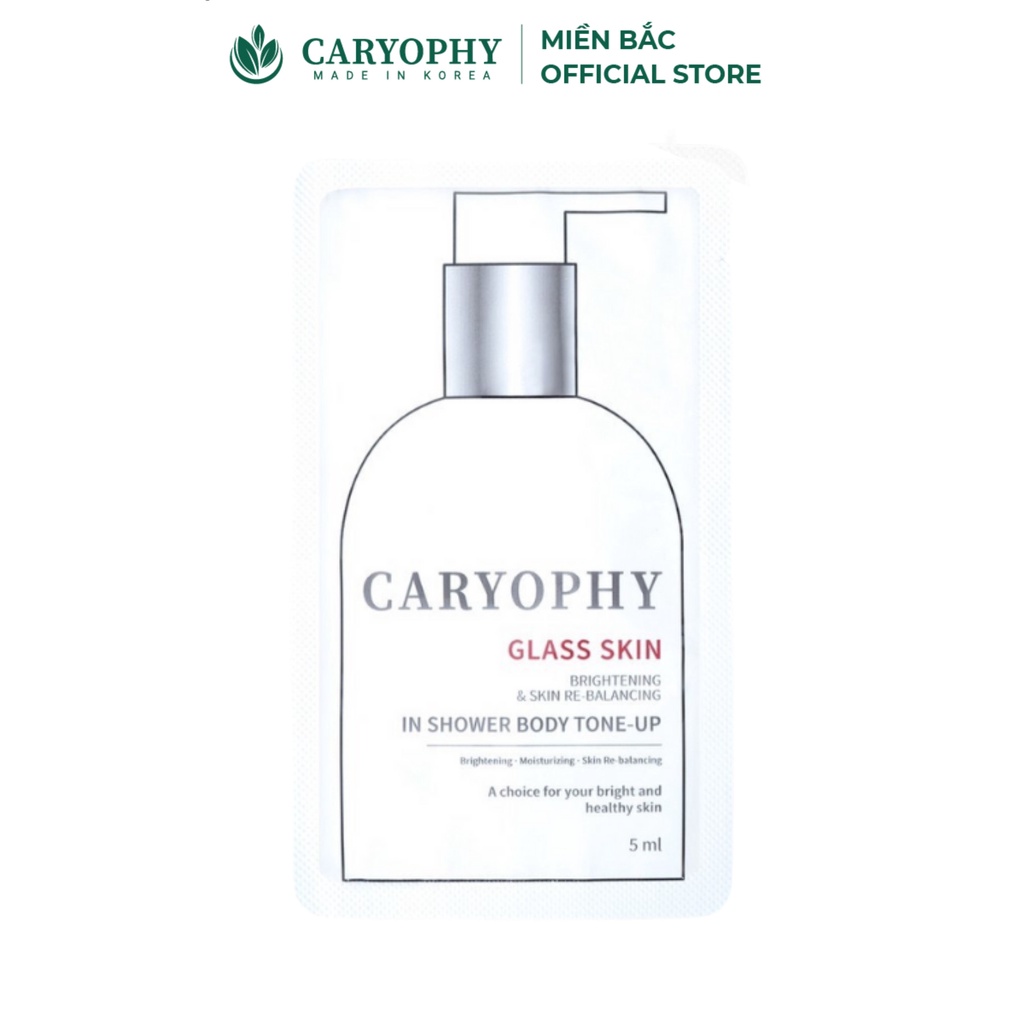Kem dưỡng trắng da Caryophy Glass Skin In Shower Body Tone Up 5ml