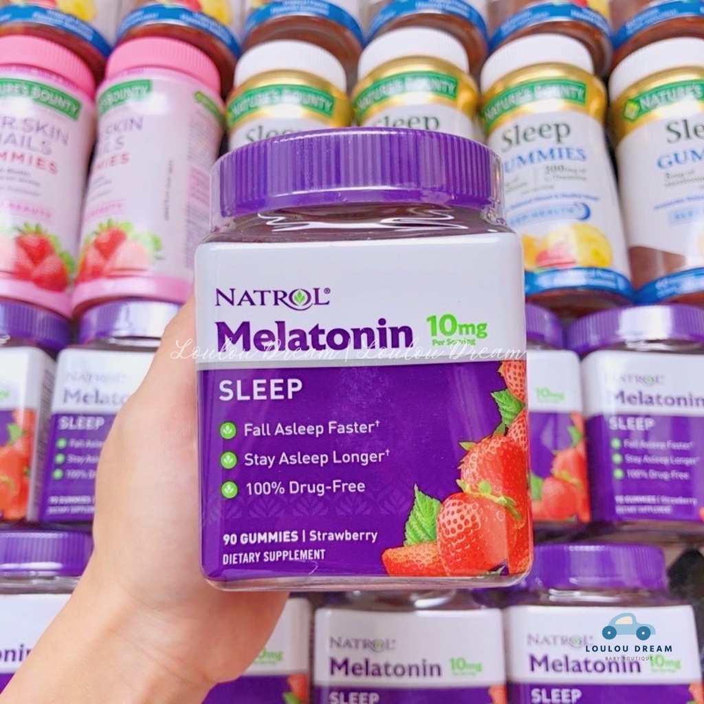 Kẹo dẻo Natrol Melatonin 5mg/10mg per serving Sleep 90 viên - Hỗ trợ cải thiện giấc ngủ