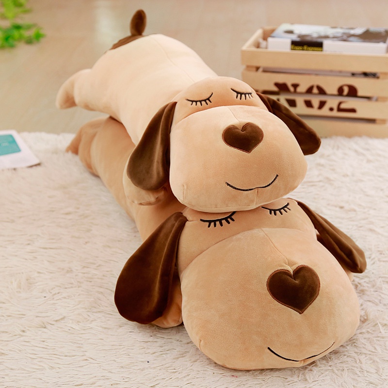 Gấu Bông Chó Ngủ Mũi Tim Tai Dài, Gối Ôm Hình Thú Nhồi Bông Mềm Mịn Size 70cm 90cm 1m2 - Shop Gấu Misa