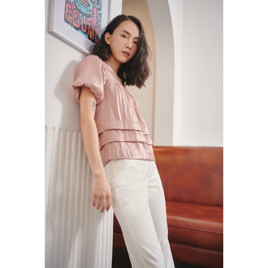 Happy Zoo - Áo tay ngắn cổ vuông ly chân ( 2 màu ) | BigBuy360 - bigbuy360.vn