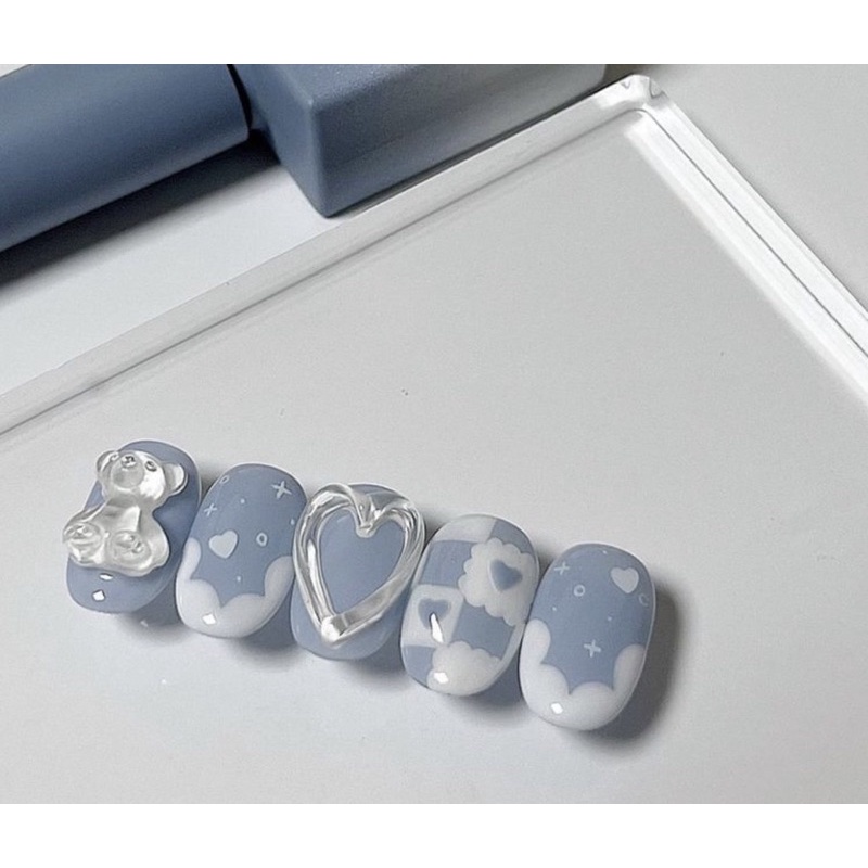 Nailbox ,10 móng úp thiết kế hoạ tiết siêu xinh.