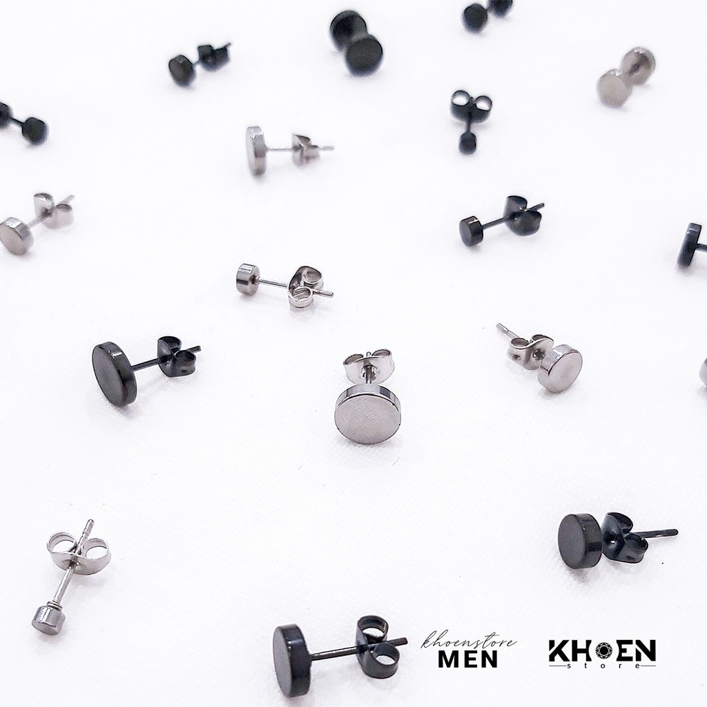 (1 Chiếc) Khuyên tai Nút tròn trơn 1 đầu size 3mm đến 8mm - Khoen Store