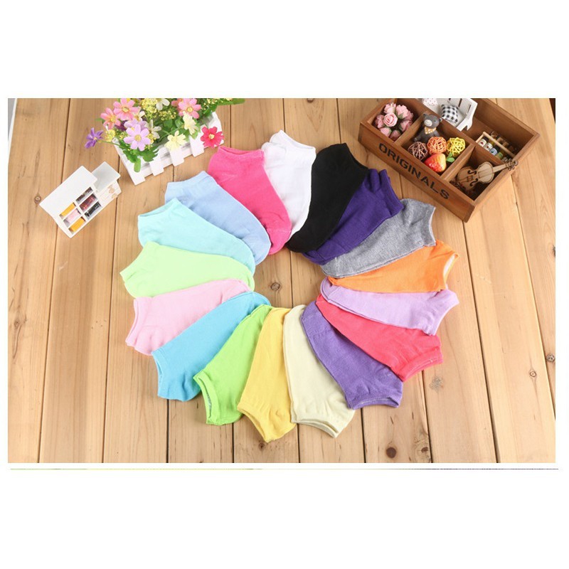 [CÓ HÀNG SẴN]Vớ trơn cổ ngắn cotton siêu mềm
