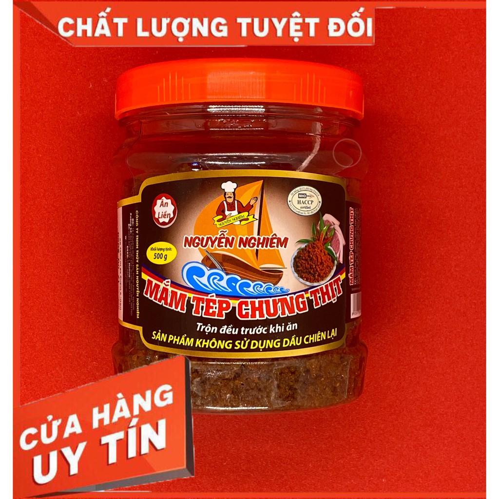 Mắm tép chưng thịt ăn liền hộp 450g thương hiệu Nguyễn Nghiêm
