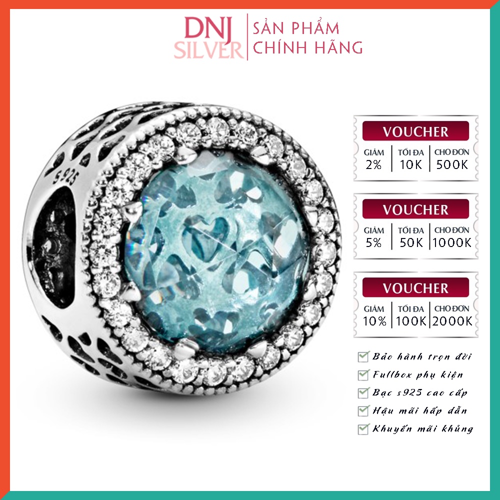 Charm bạc 925 cao cấp, hàng chuẩn bạc - Charm Sparkling Glacier Blue thích hợp để mix vòng tay charm - DN269