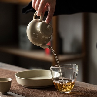 Ấm sứ men tro nung củi