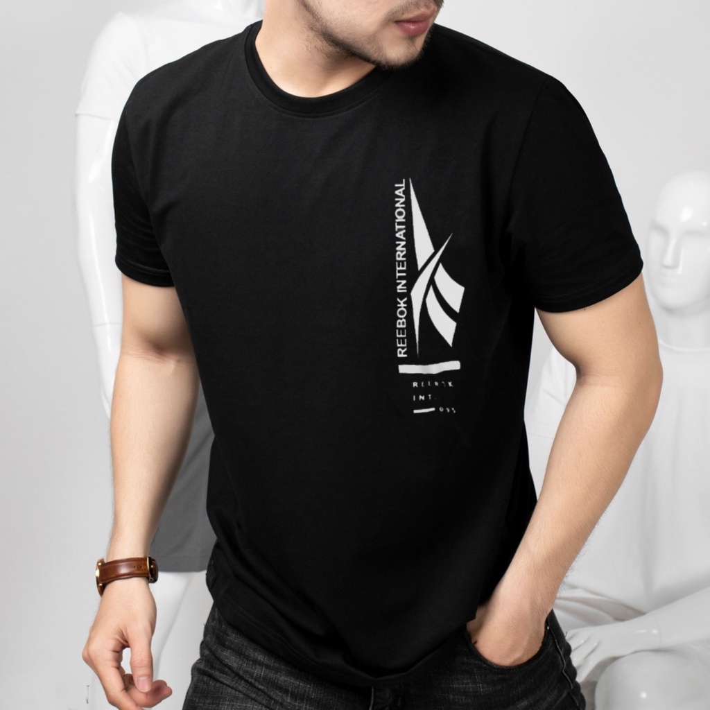 Áo Thun Nam Tay Ngắn 𝗥𝗘𝗘𝗕𝗢𝗞 𝗔𝟬𝟮 Cổ Tròn Áo Phông Thể Thao Chạy Bộ tập gym Nam vải thoáng khí thời trang