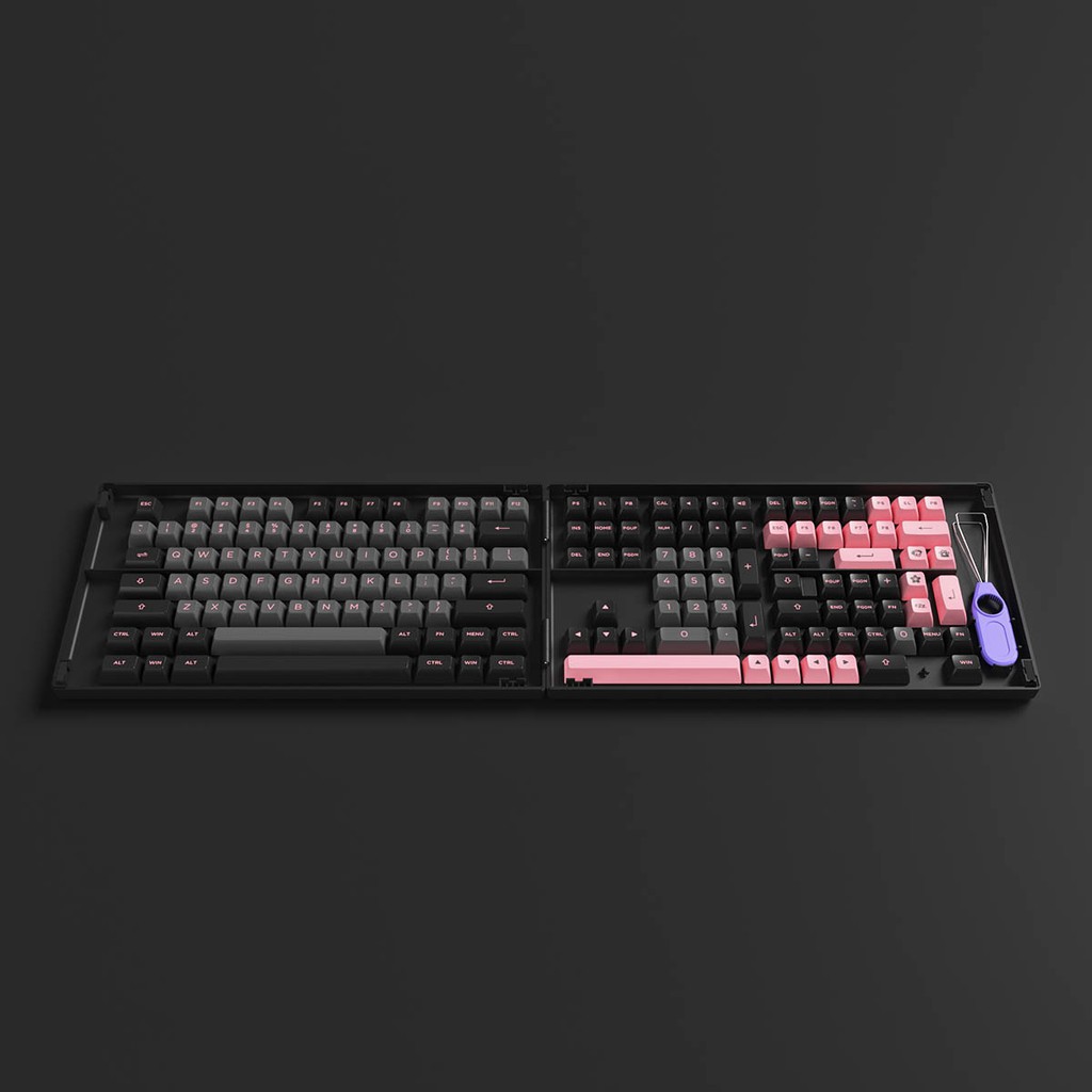 Nút bàn phím - AKKO Keycap set Black Pink - Hàng Chính Hãng