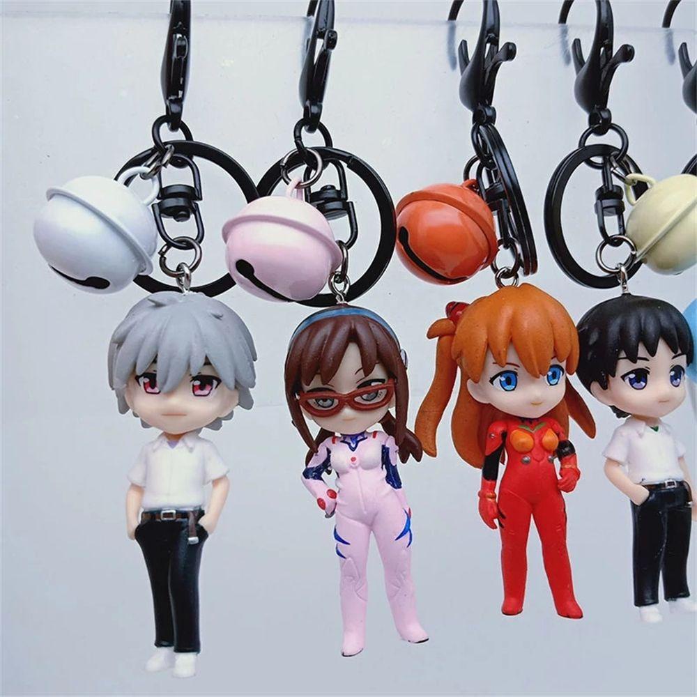 IVORY Bộ 5 Móc Khóa Hình Búp Bê Shokugan Asuka Giá Đỡ
