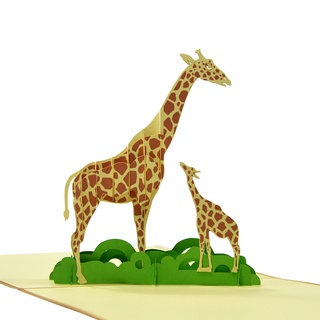 Thiệp 3D Hươu cao cổ, Chuột phô mai, thiệp nổi HMG, handmade popup-card nhiều mẫu độc đáo