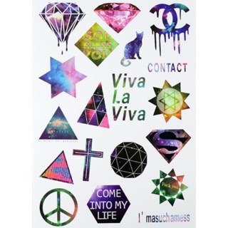 Set sticker pvc chống nước nền galaxy