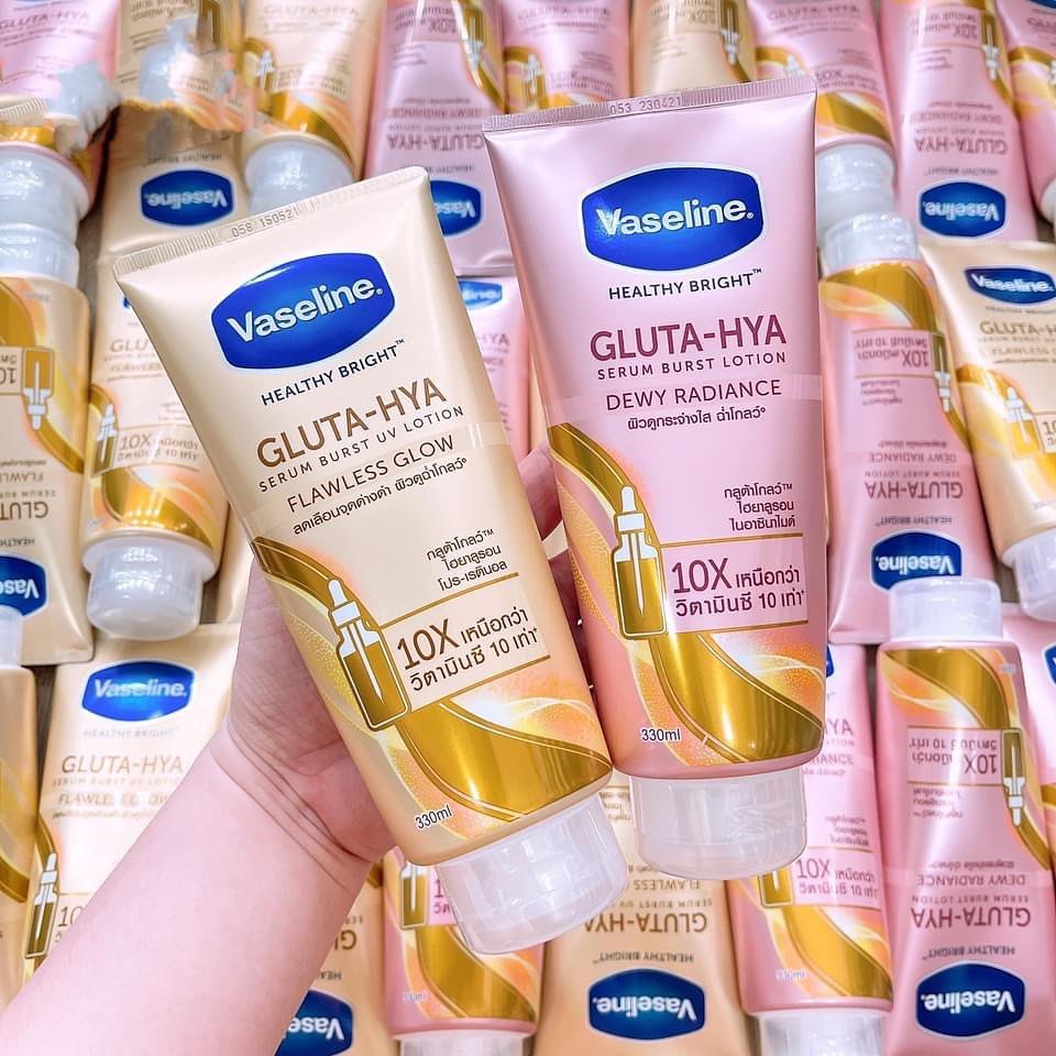 Sữa Dưỡng Thể Vaseline Healthy Bright Gluta HYA Serum 10X 330ml