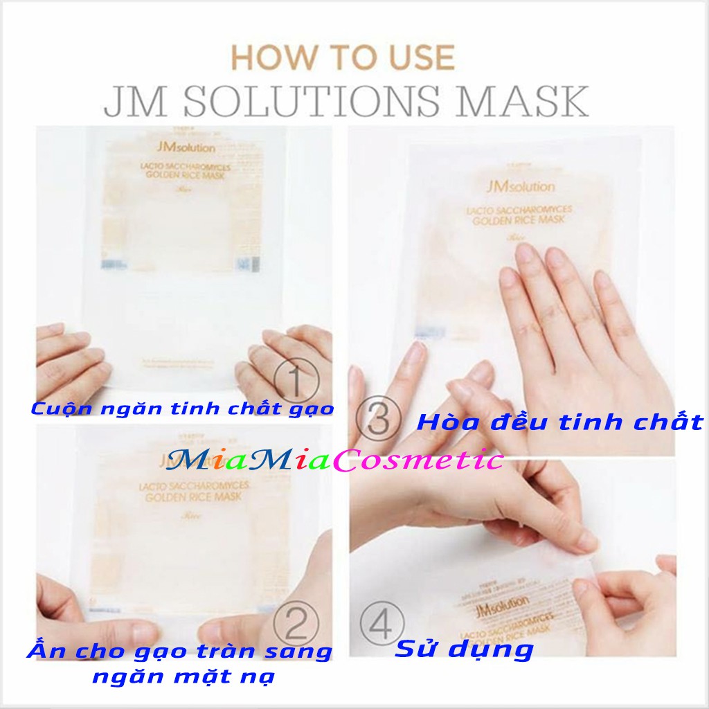 Mặt Nạ Gạo JM Solution Tinh Chất Gạo (Miếng lẻ) JM Solution Lacto Saccharomyces Golden Rice Mask Cấp Ẩm Sáng Da | BigBuy360 - bigbuy360.vn