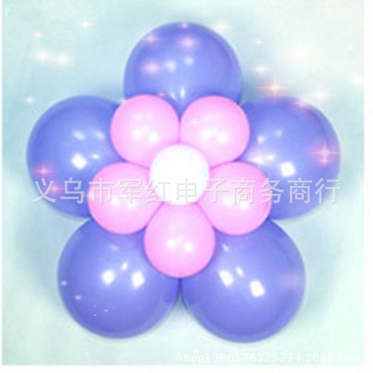 Combo 10 bông hoa nhựa tạo hình bong bóng - Kẹp nhựa làm bông hoa bong bóng trang trí sinh nhật