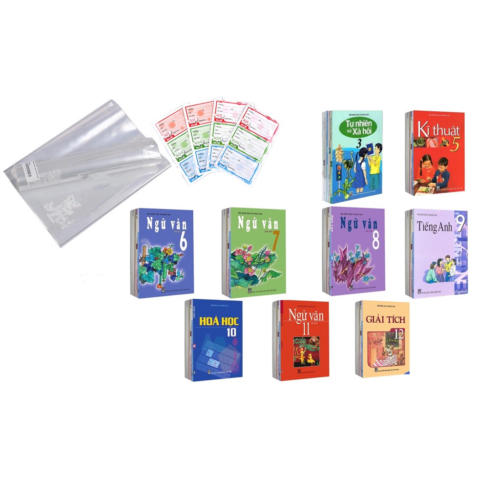 BÌA BAO + NHÃN VỞ + TRỌN BỘ 1-12